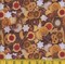 Mook Fabrics Christmas Cookies Nuts and Fruits 100% Cotton Fabric By the yard